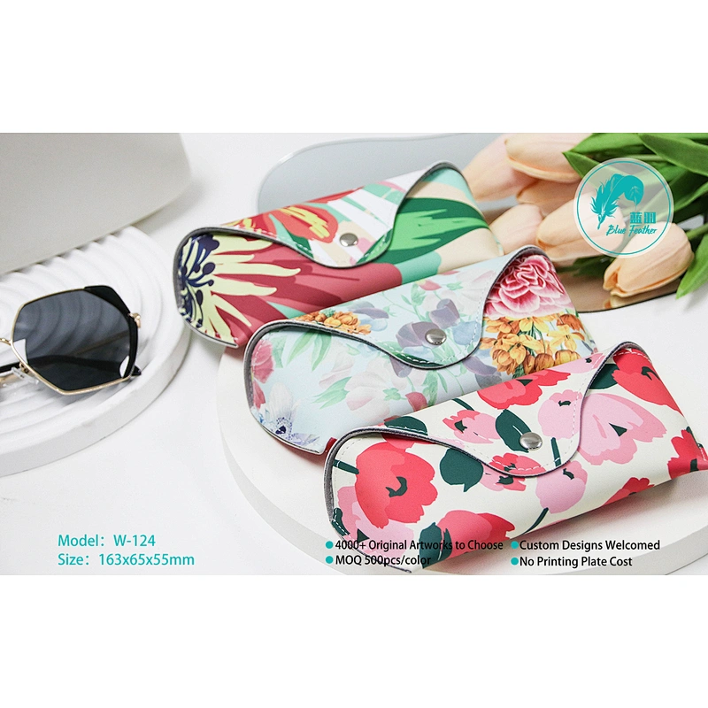 Fashionable Patterned Semi Soft Eyewear Case for Reading Glasses and Sunglasses